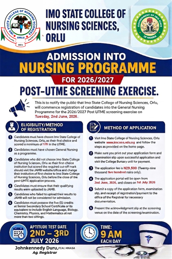 Admission advert